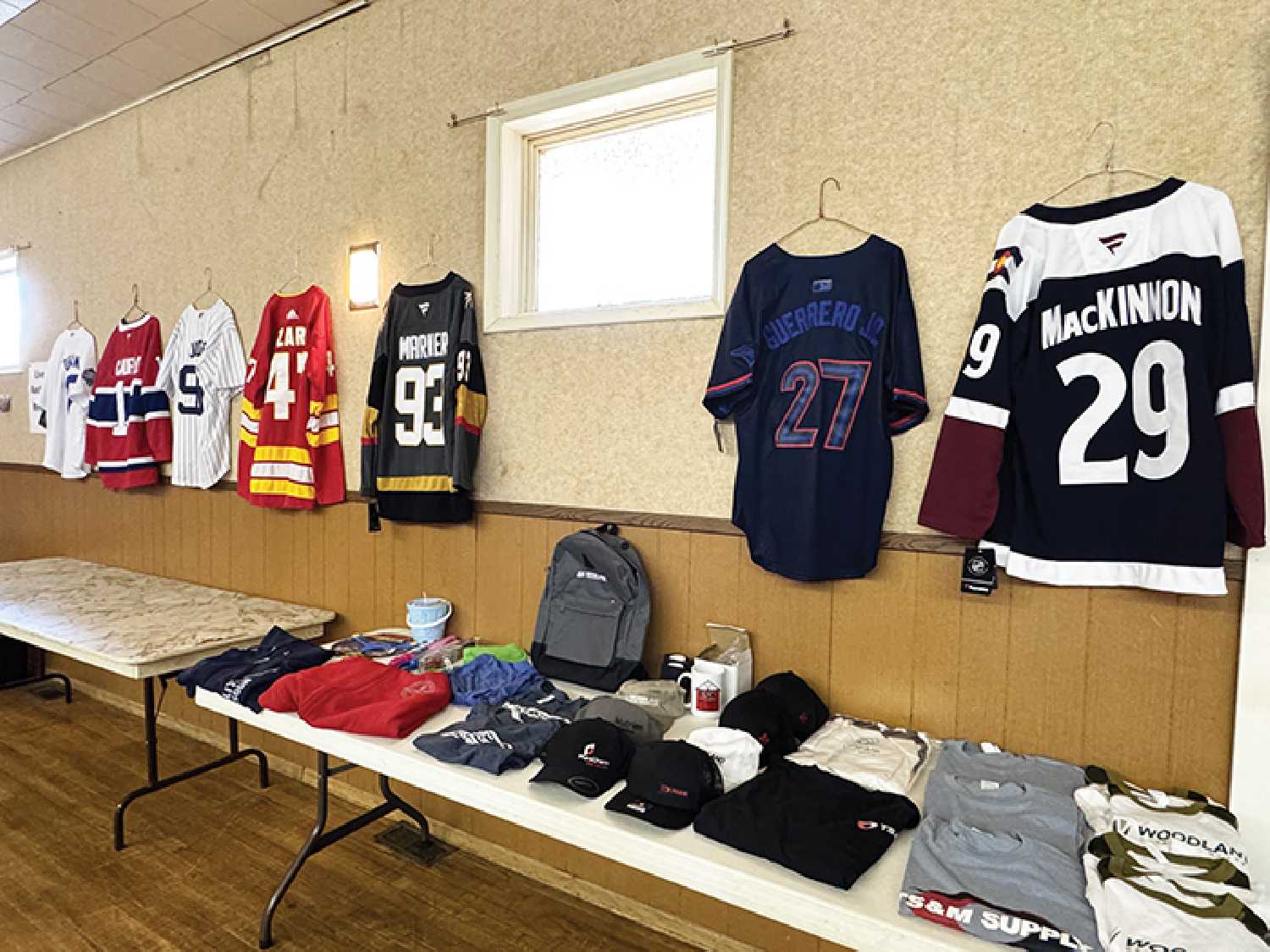 Jerseys were up for grabs at the live auction held at the Manor Ball fundraiser. 	